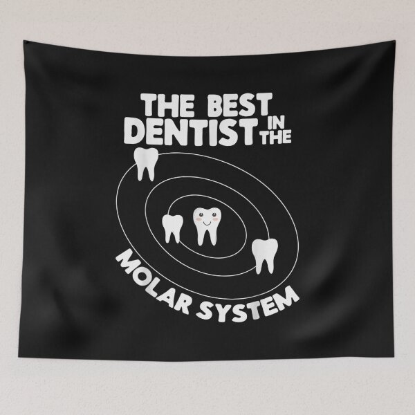 Item preview, Best Dentist In The Molar System Design - Funny Tooth Pun designed and sold by JaySantos2022.
