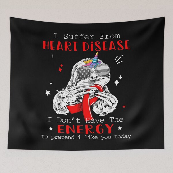 Item preview, Funny Sloth I Suffer From Heart Disease designed and sold by Kohend.