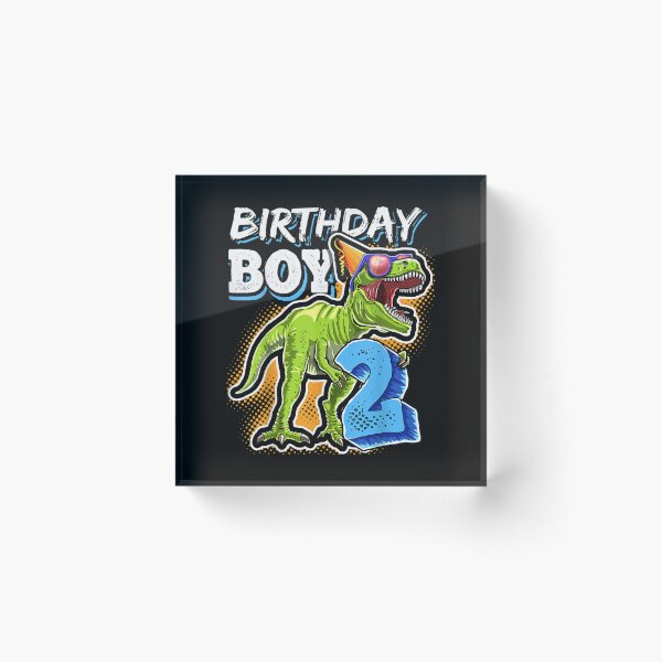 Item preview, Birthday Boy 2 2nd Birthday T Rex Dinosaur Party Gift Boys designed and sold by JaySantos2022.