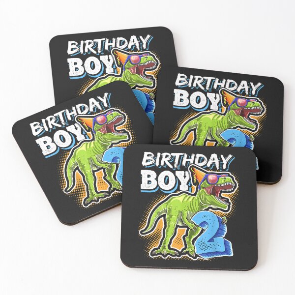 Item preview, Birthday Boy 2 2nd Birthday T Rex Dinosaur Party Gift Boys designed and sold by JaySantos2022.