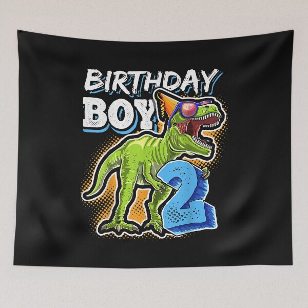 Item preview, Birthday Boy 2 2nd Birthday T Rex Dinosaur Party Gift Boys designed and sold by JaySantos2022.