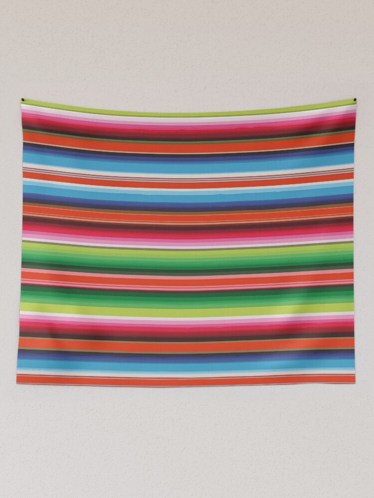 Multicolor Serape Mexican serape blanket zerape jorongo stripes mexican  zarape pattern | Tapestry