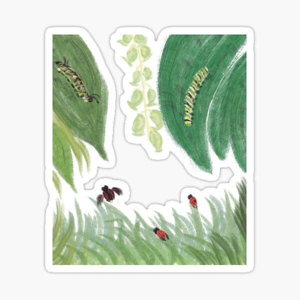 Aperçu de l'œuvre Les chenilles du jardin créée et vendue par NatureDesigned.