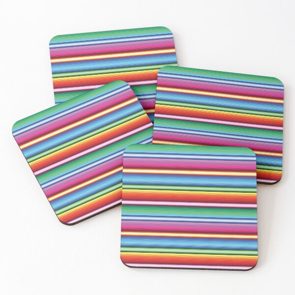 Item preview, Serape Saltillo Mexican serape blanket zerape jorongo neon stripes zarape designed and sold by T-Mex.