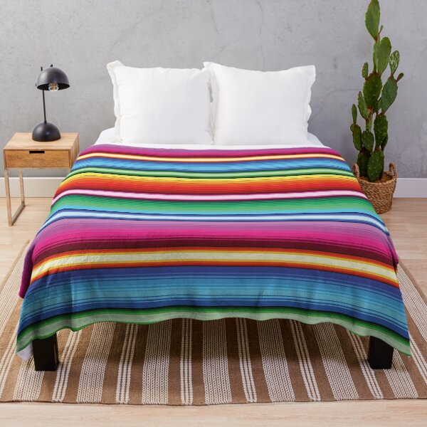 Item preview, Serape Saltillo Mexican serape blanket zerape jorongo neon stripes zarape designed and sold by T-Mex.