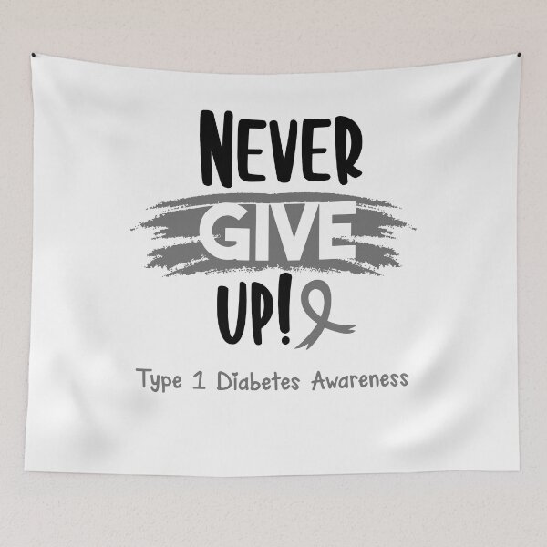 Item preview, Type 1 Diabetes Warrior - Type 1 Diabetes Awareness - Never Give Up! designed and sold by Robbsyn.