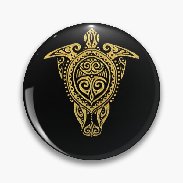 Item preview, Shamanic Sea Turtle - Gold Ornaments designed and sold by peggslatouru.