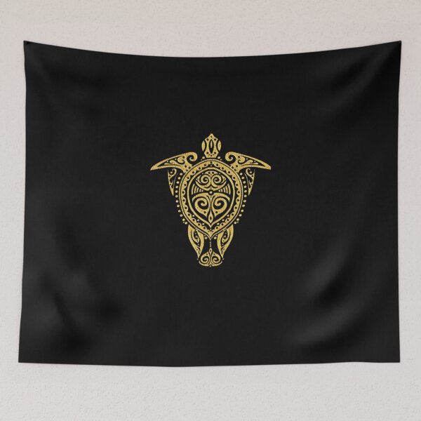 Item preview, Shamanic Sea Turtle - Gold Ornaments designed and sold by peggslatouru.