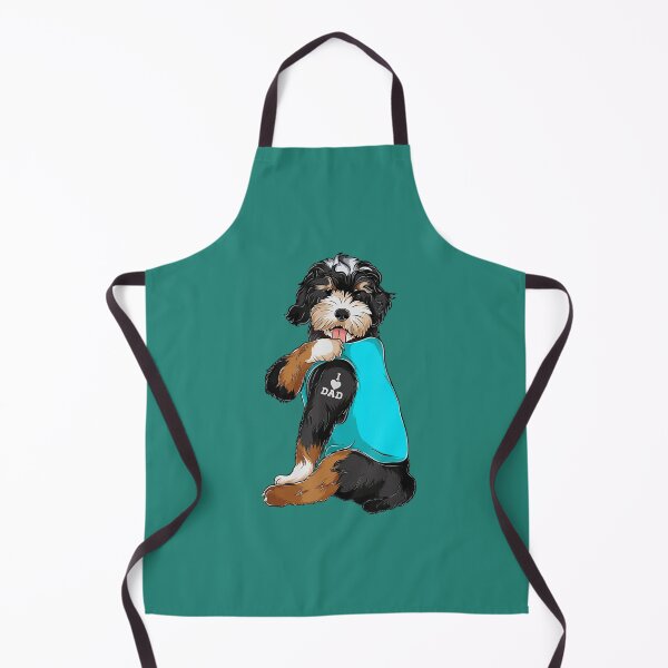 Item preview, Bernedoodle I Love Dad Tattoo Apparel, Dog Dad Dads designed and sold by XemLai.