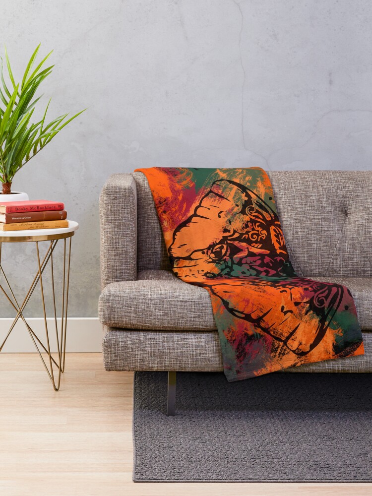 Alternate view of Elephant Mandala Throw Blanket
