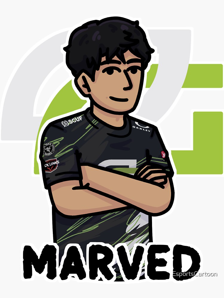 "OPTIC Gaming 2022 Marved " Sticker for Sale by EsportsCartoon Redbubble