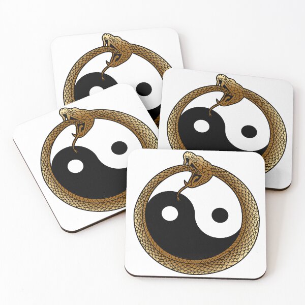 Item preview, Ouroboros Yin Yang Feng Shui Ying Yang Taoism Snake Buddhism designed and sold by Minnesnowta.