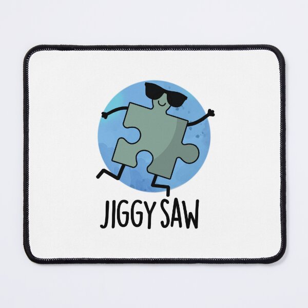 Item preview, Jiggy Saw Cute Dancing Jigsaw Puzzle Pun designed and sold by punnybone.