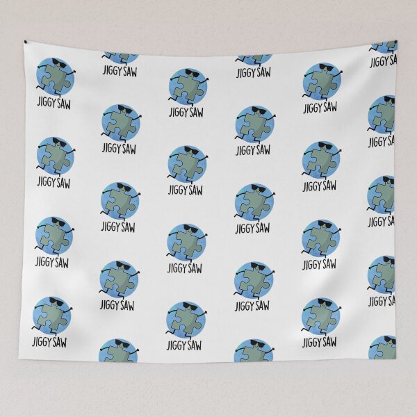 Item preview, Jiggy Saw Cute Dancing Jigsaw Puzzle Pun designed and sold by punnybone.