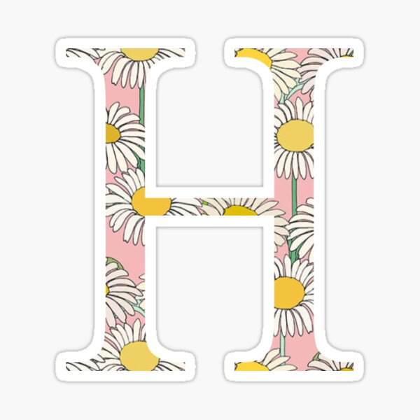 Eta H Daisies Sticker