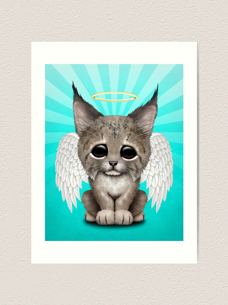 Impression Artistique Bebe Mignon Lynx Cub Angel Par Jeffbartels Redbubble