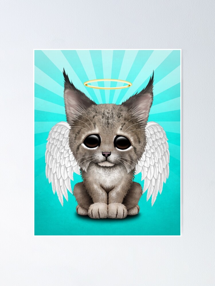 Poster Bebe Mignon Lynx Cub Angel Par Jeffbartels Redbubble