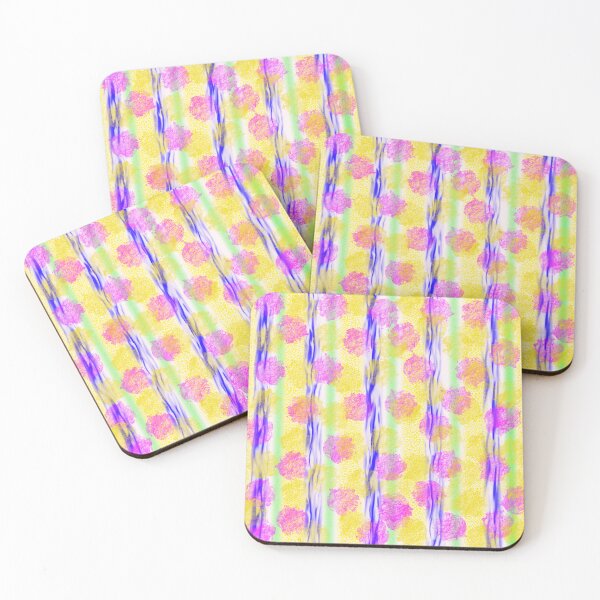 Item preview, Pink Yellow Green Floral Abstract designed and sold by Karen Simon.