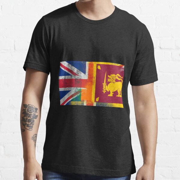 British Sri Lankan Half Sri Lanka Half Uk Flag T Shirt By Ozziwar Redbubble 5442