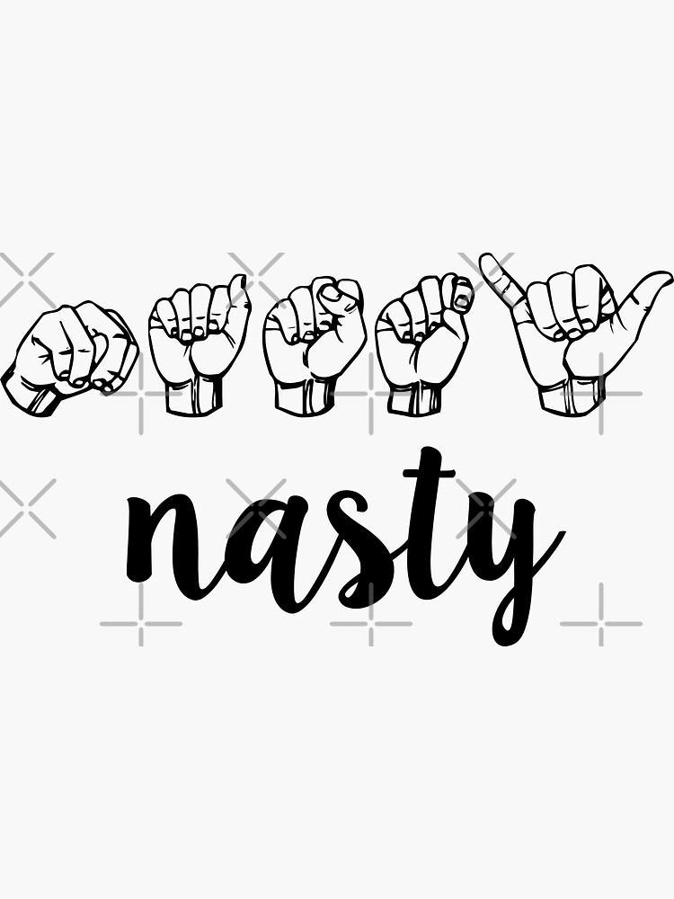 nasty-woman-sign-language-sticker-by-madedesigns-redbubble