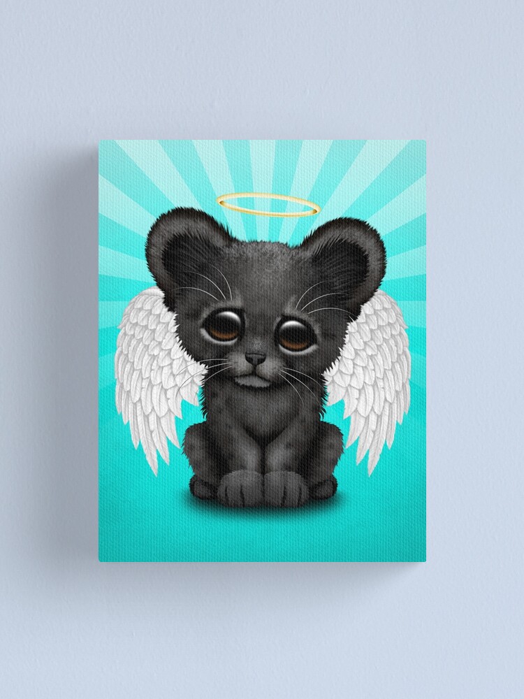 Impression Sur Toile Mignon Bebe Panthere Noire Ange Cub Par Jeffbartels Redbubble