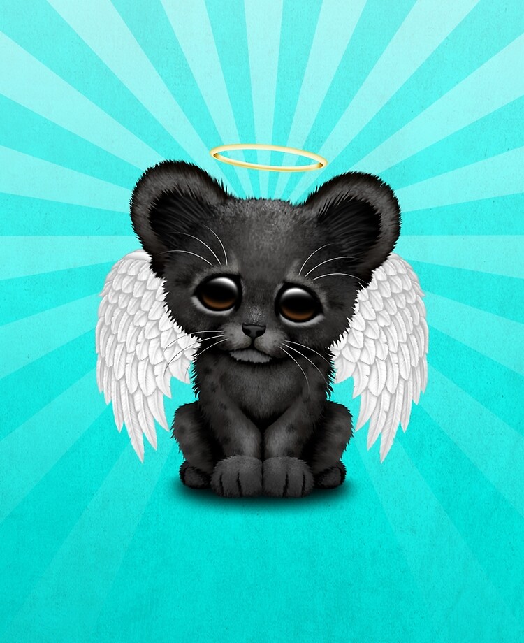 Coque Et Skin Adhesive Ipad Mignon Bebe Panthere Noire Ange Cub Par Jeffbartels Redbubble