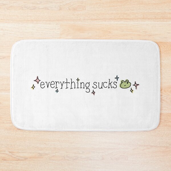 Item preview, everything sucks || handwritten sad frog text || black designed and sold by Charredsky.