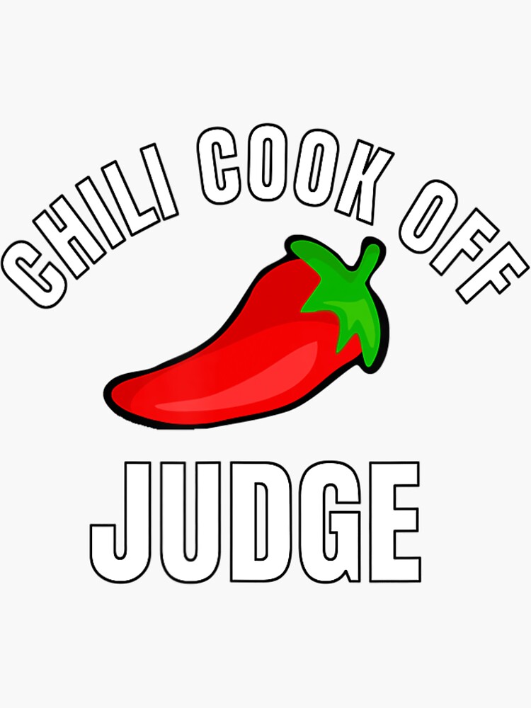 "Chili Cook Off Judge With Red Chili Pepper" Sticker for Sale by