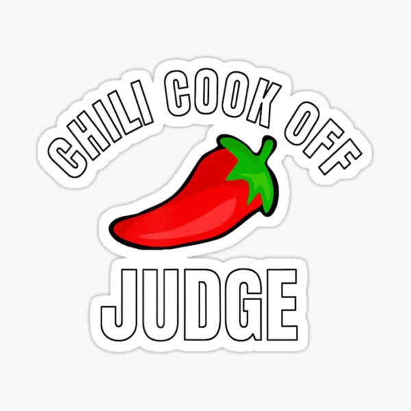 "Chili Cook Off Judge With Red Chili Pepper" Sticker for Sale by