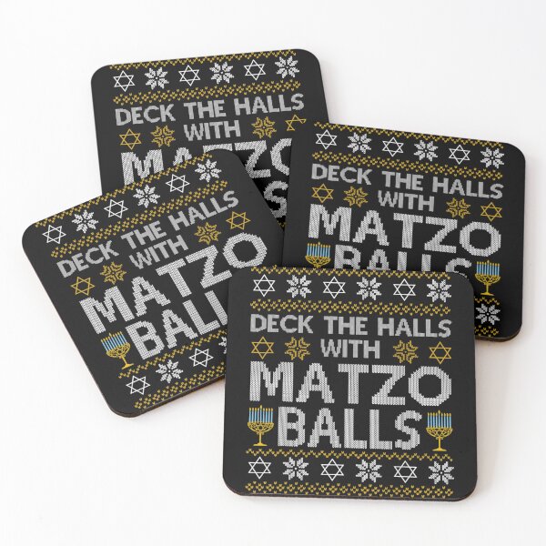 Item preview, Deck The Halls With Matzo Balls Chanukkah Ugly Hanukkah designed and sold by WendySouu.