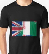 British Nigerian Half Nigeria Half UK Flag Unisex T-Shirt