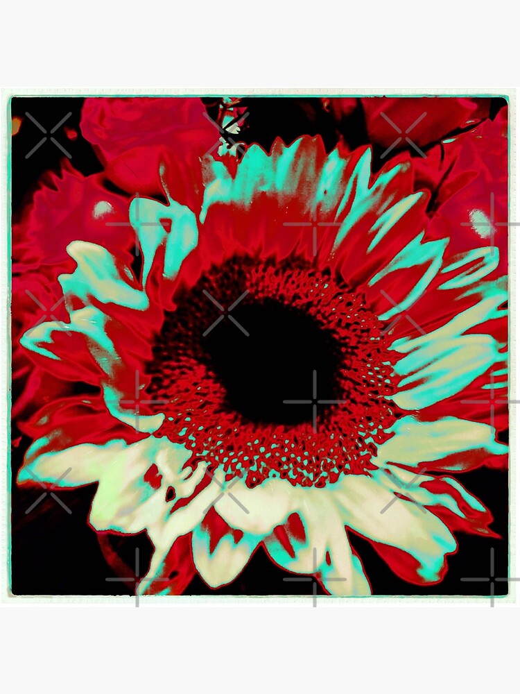 Bright Floral - Fiery Sunflower Design by OneDayArt