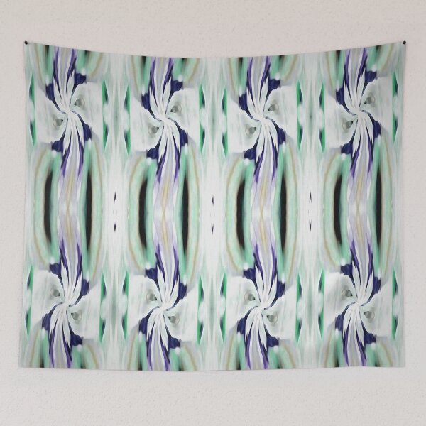 Item preview, Abstract - Candy Twist-  Blue Green & White designed and sold by Gretchen Tiger.