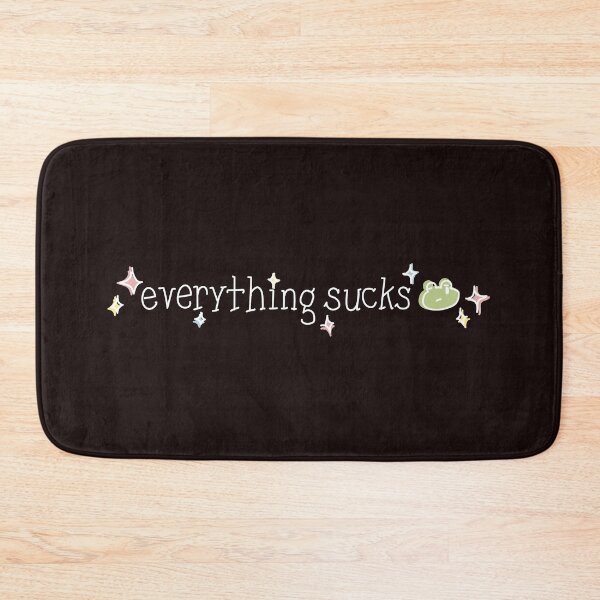 Item preview, everything sucks || handwritten sad frog text || white designed and sold by Charredsky.