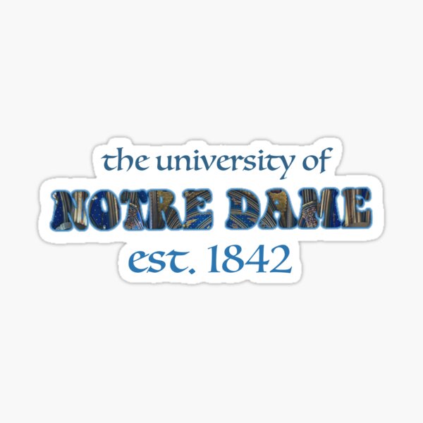 "Legacy Notre Dame Design" Sticker for Sale by emmapano Redbubble