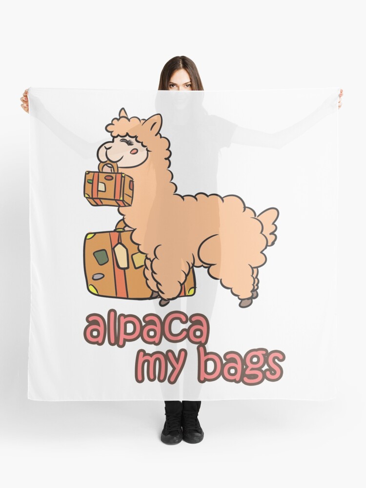 Kawaii Cute Anime Alpaca My Bags Geek Humor Design Scarf By Saevitia Redbubble