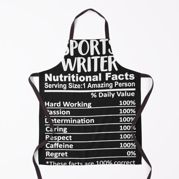 Item preview, Sports writer nutrition facts funny designed and sold by JoelRosas.