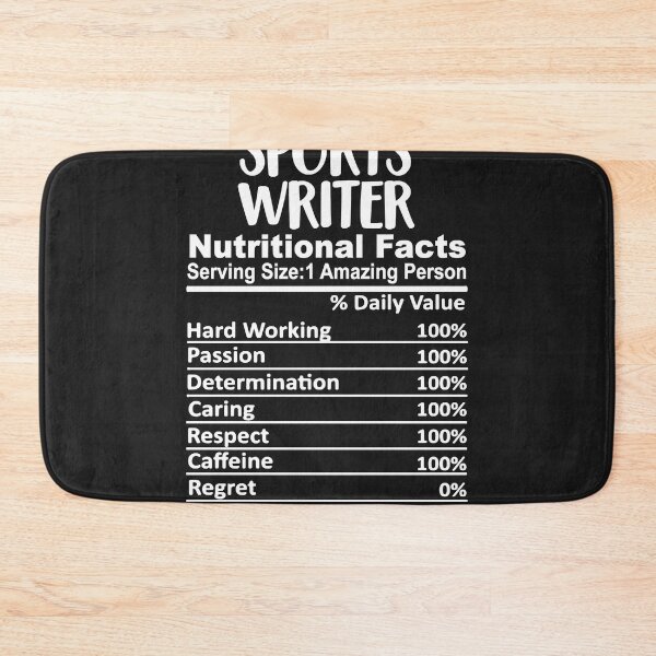 Item preview, Sports writer nutrition facts funny designed and sold by JoelRosas.