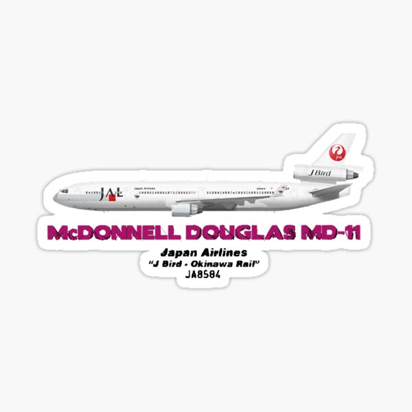 "McDonnell Douglas MD11 Japan Airlines J Bird Okinawa Rail