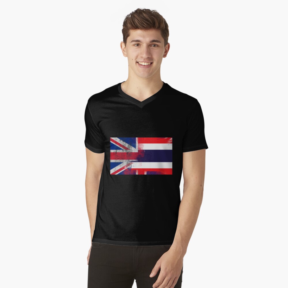 "British Thai Half Thailand Half UK Flag" Tshirt by ozziwar Redbubble