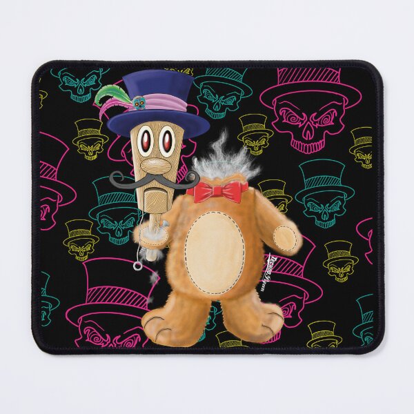 Artikelvorschau, TechnoPigeon Voodoo Teddy mit Totenköpfen Hintergrund entworfen und verkauft von TechnoPigeon.