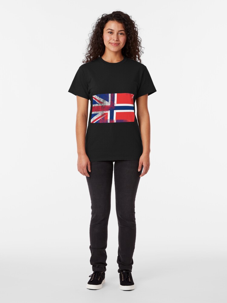 British Norwegian Half Norway Half Uk Flag T Shirt By Ozziwar Redbubble 6401