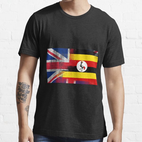 British Ugandan Half Uganda Half Uk Flag T Shirt For Sale By Ozziwar Redbubble Uganda T 6877