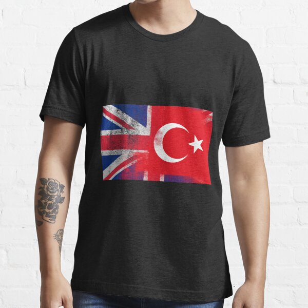 Casual Socks With British Turkish Turkey Uk Flag Print Cotton Crew Socks For Men Women