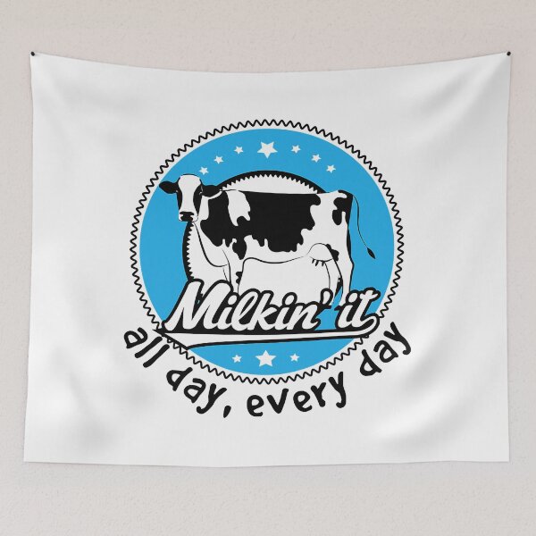 Item preview, Milkin It All Day Every Day Funny Cow Dairy Farmer designed and sold by xmjajd.