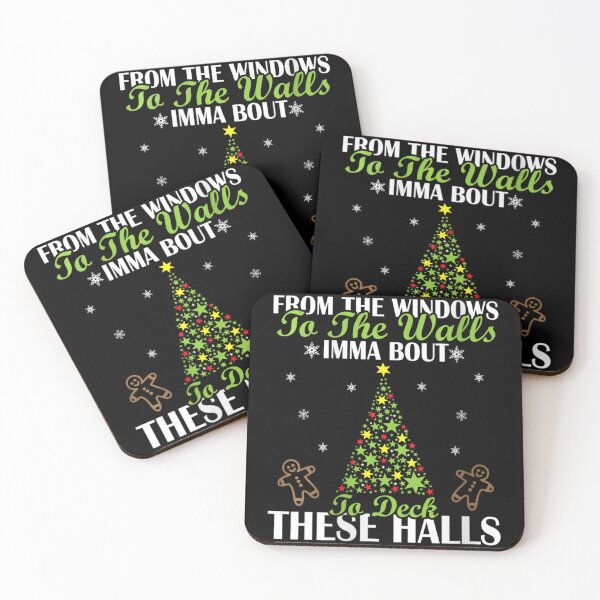 Item preview, Womens From The Windows To The Wall Imma Bout To Deck These Halls M V-Neck designed and sold by MonterMo.