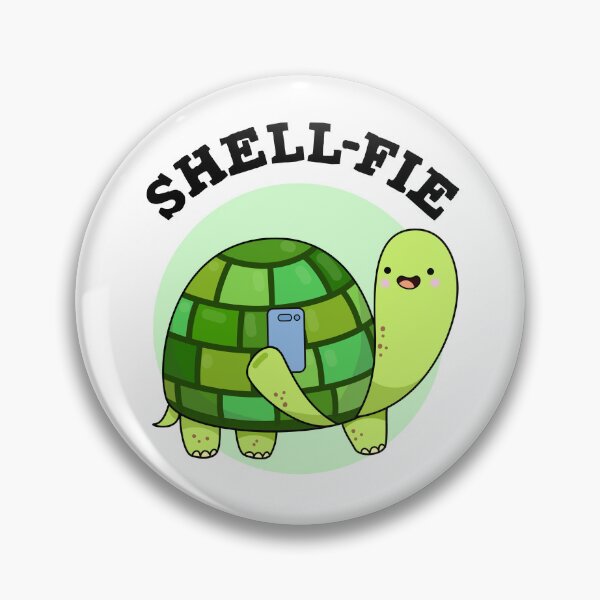 Item preview, Shell-fie Funny Tortoise Puns  designed and sold by punnybone.
