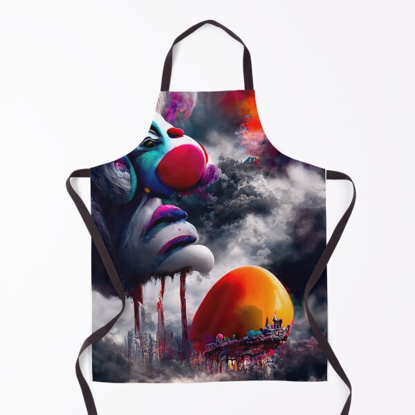Item preview, Clown Looking Over a City of Despair designed and sold by ai-picasso.