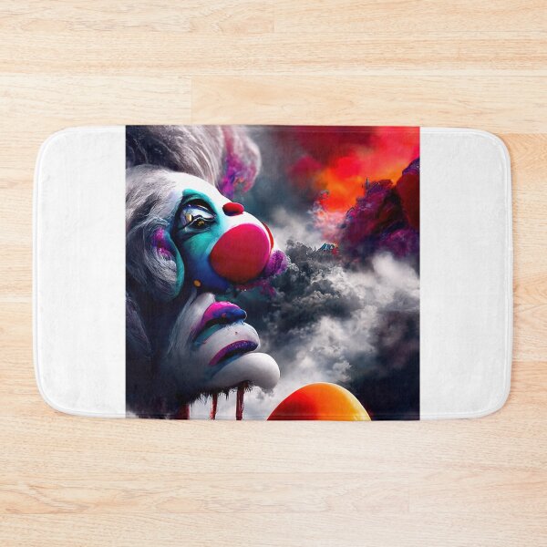 Item preview, Clown Looking Over a City of Despair designed and sold by ai-picasso.