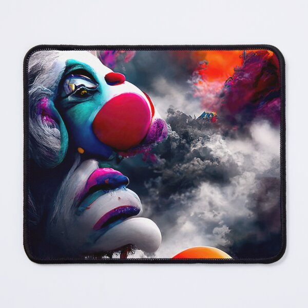 Item preview, Clown Looking Over a City of Despair designed and sold by ai-picasso.